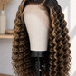 BONANZA 1B/27 Honey Highlight Deep Wave 13x4 Lace Front Wig mannequin view