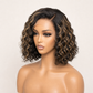 BONANZA 1B/27 Honey Highlight Water Wave 13x4 Lace Front Human Hair Wig