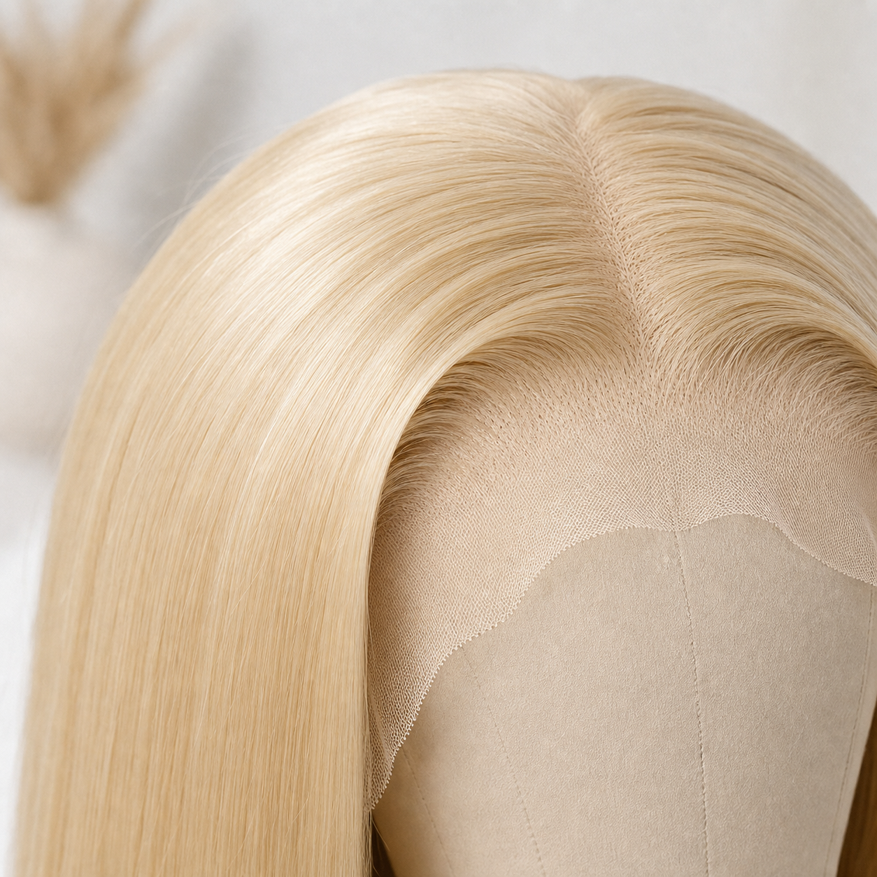BONANZA 613 Blonde Straight 13x4 Lace Front Wig lace and straight hair detail