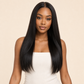 Front concept view of BONANZA natural black 7x5 straight glueless human hair wig