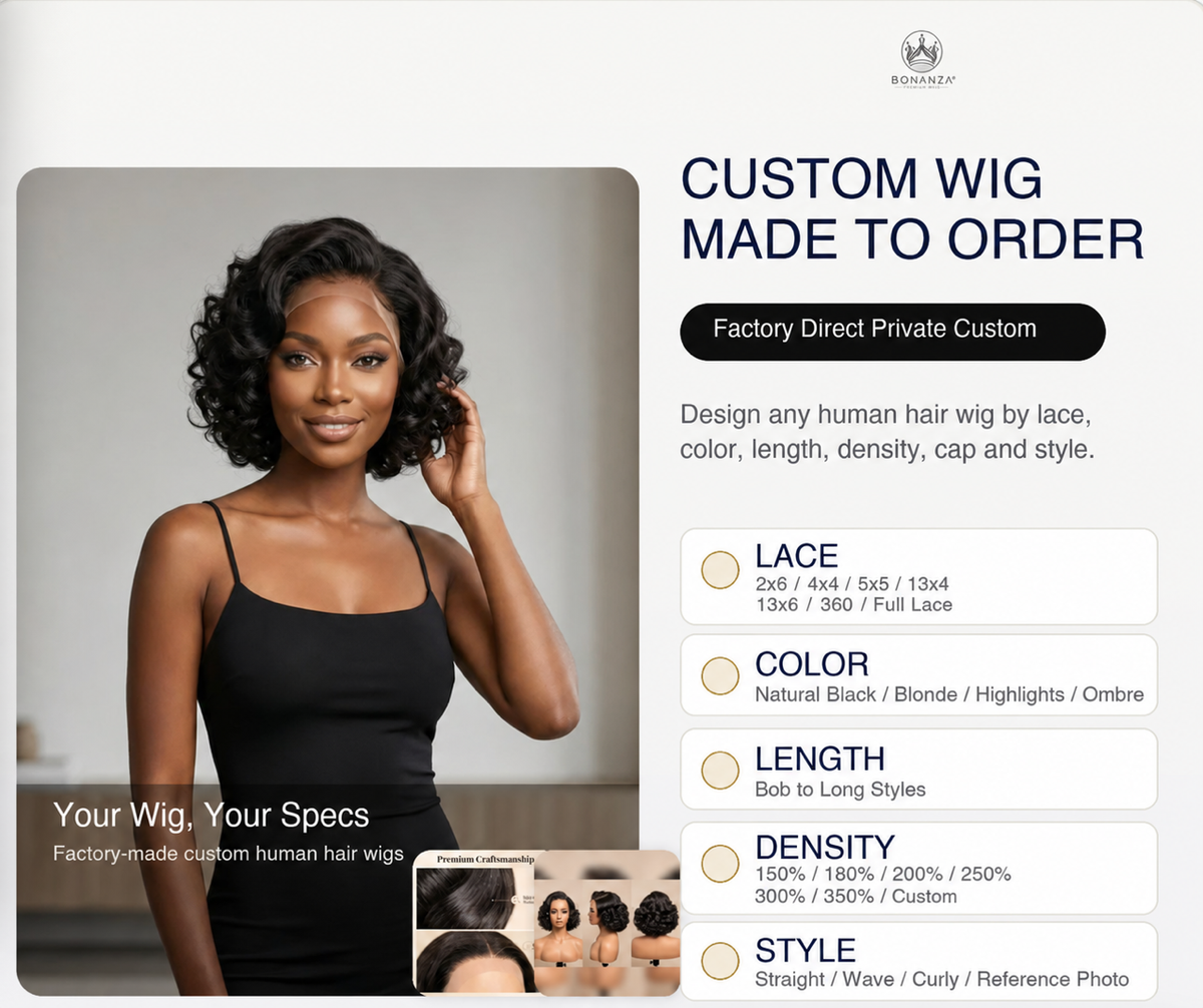 BONANZA custom human hair wig service