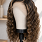 BONANZA Honey Brown Highlight Water Wave 13x4 Lace Front Wig mannequin view