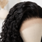 BONANZA Natural Black Water Wave 13x4 Lace Front Wig lace and texture detail