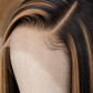 BONANZA Straight Piano Highlight 13x4 Lace Front Wig lace and color detail